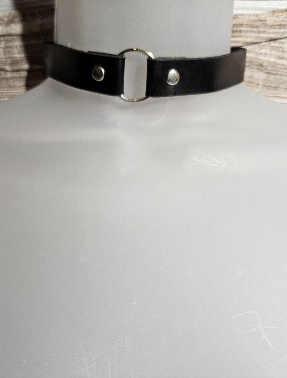 Gothic O ring choker collar necklace